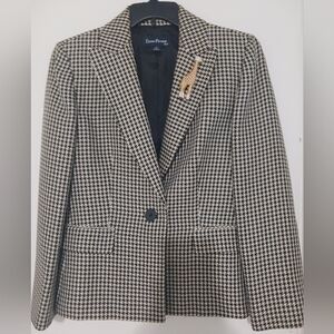 Evan-Picone houndstooth blazer